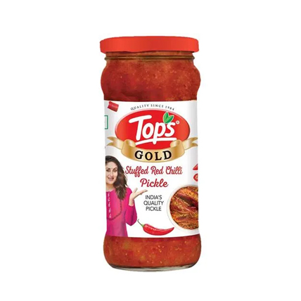 Tops Gold Stuffed Red Chilli Pickle